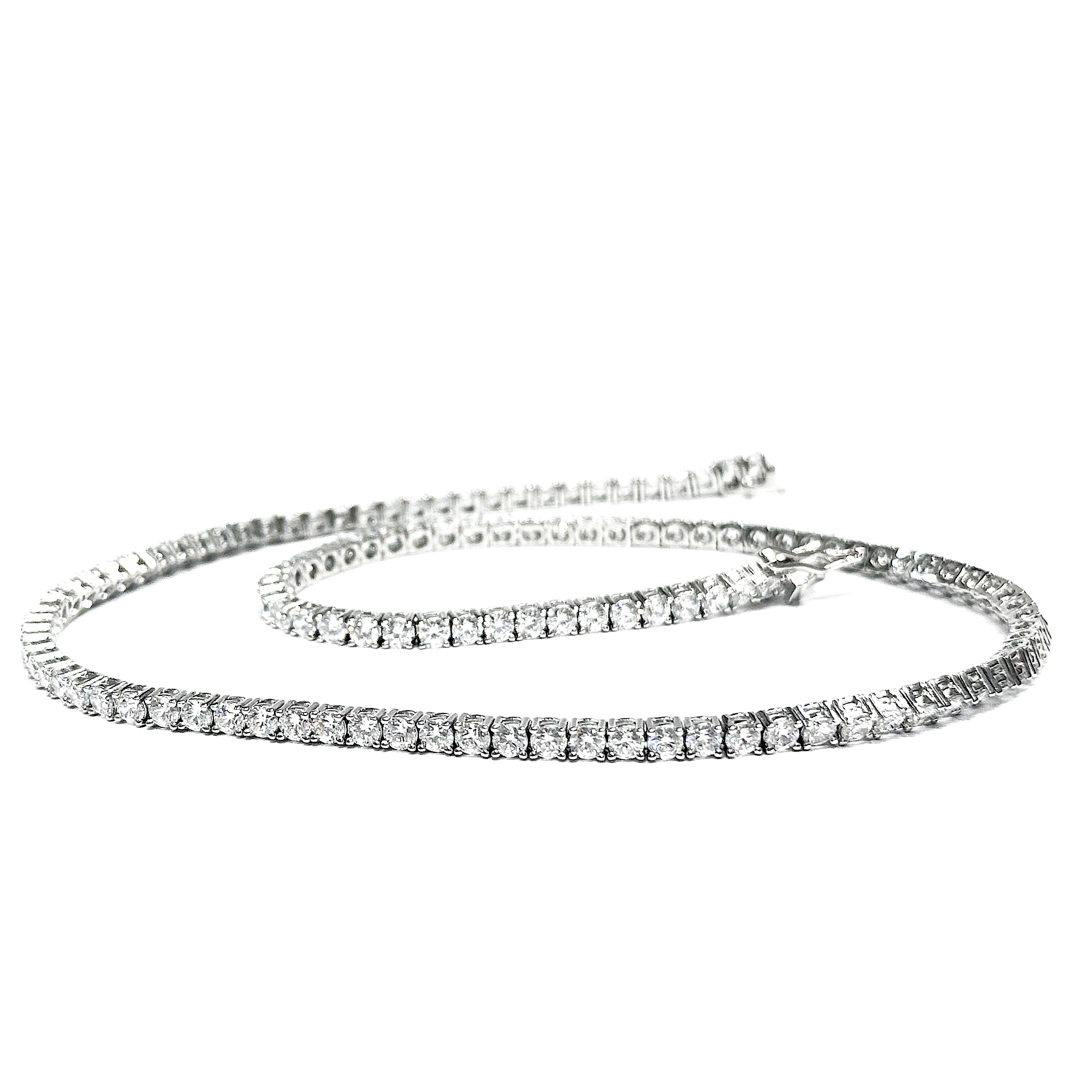 Collana Castoniera Tennis Argento - immagine 2