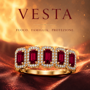Anello di Vesta - diamanti e rubini